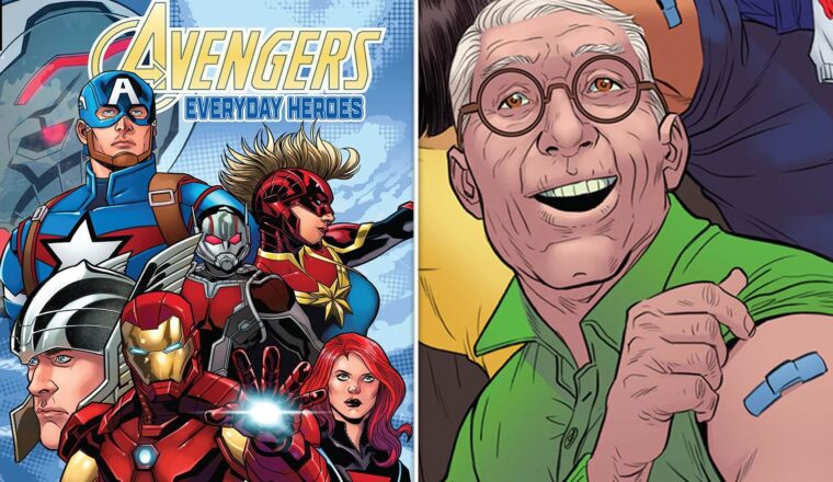 Marvel maakt nieuw stripboek met Pfizer: “Helden dragen geen capes, maar een pleister op hun bovenarm”